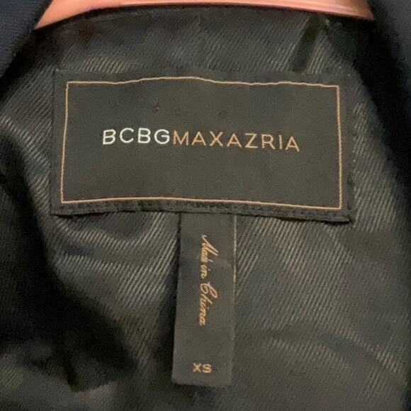 BCBGMaxAzria Two Tone Navy/Black Tuxedo Jacket XS Holiday Party Seasonal Office - Picture 10 of 12